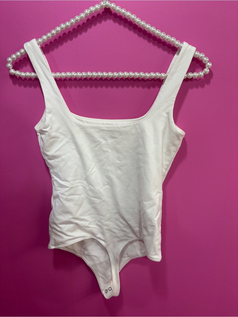 Abercrombie & Fitch White Squareneck Tank Bodysuit - Picture 4 of 4